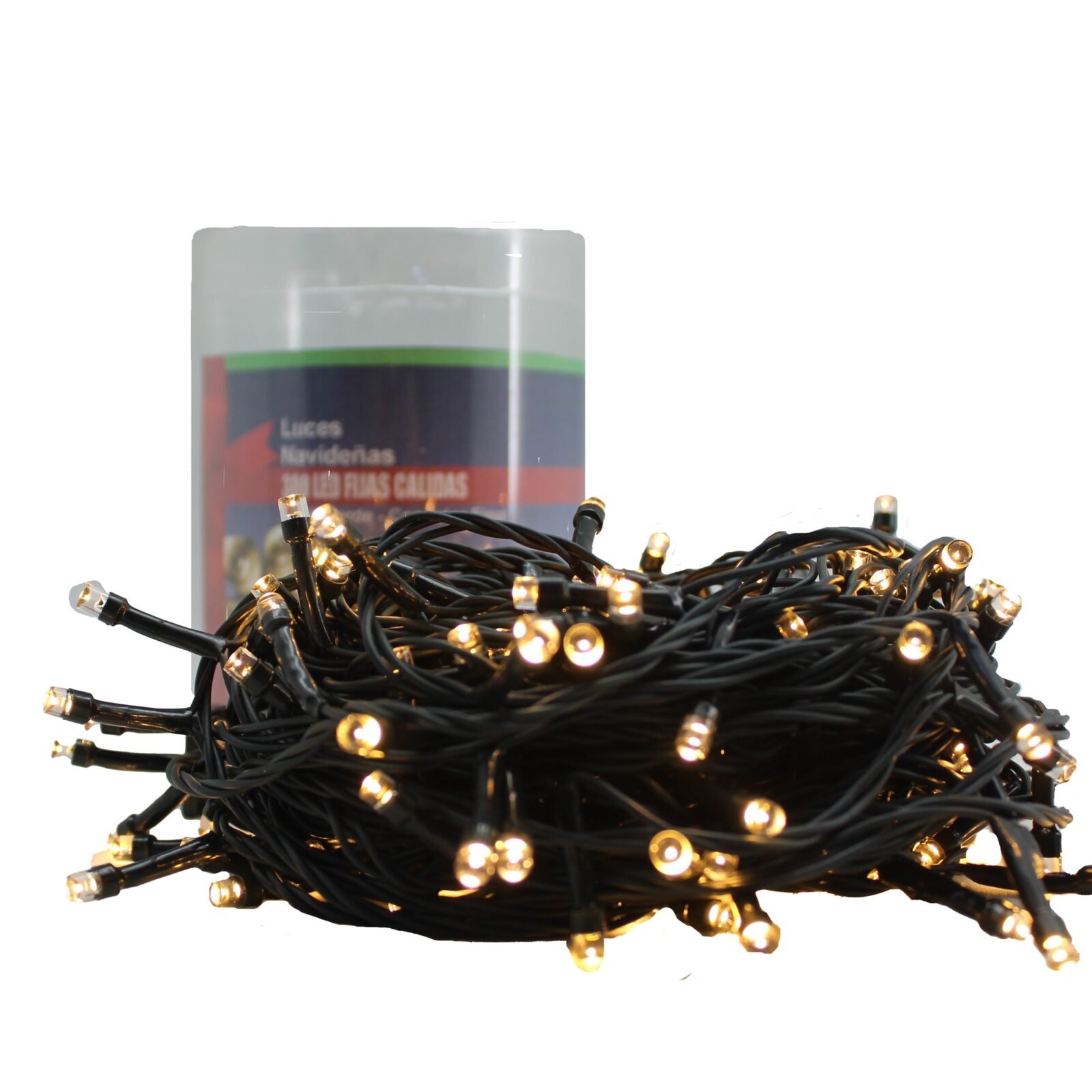 LUZ NAVIDEÑA CALIDA X 200 LED FIJA CABLE VERDE - Imagen 2