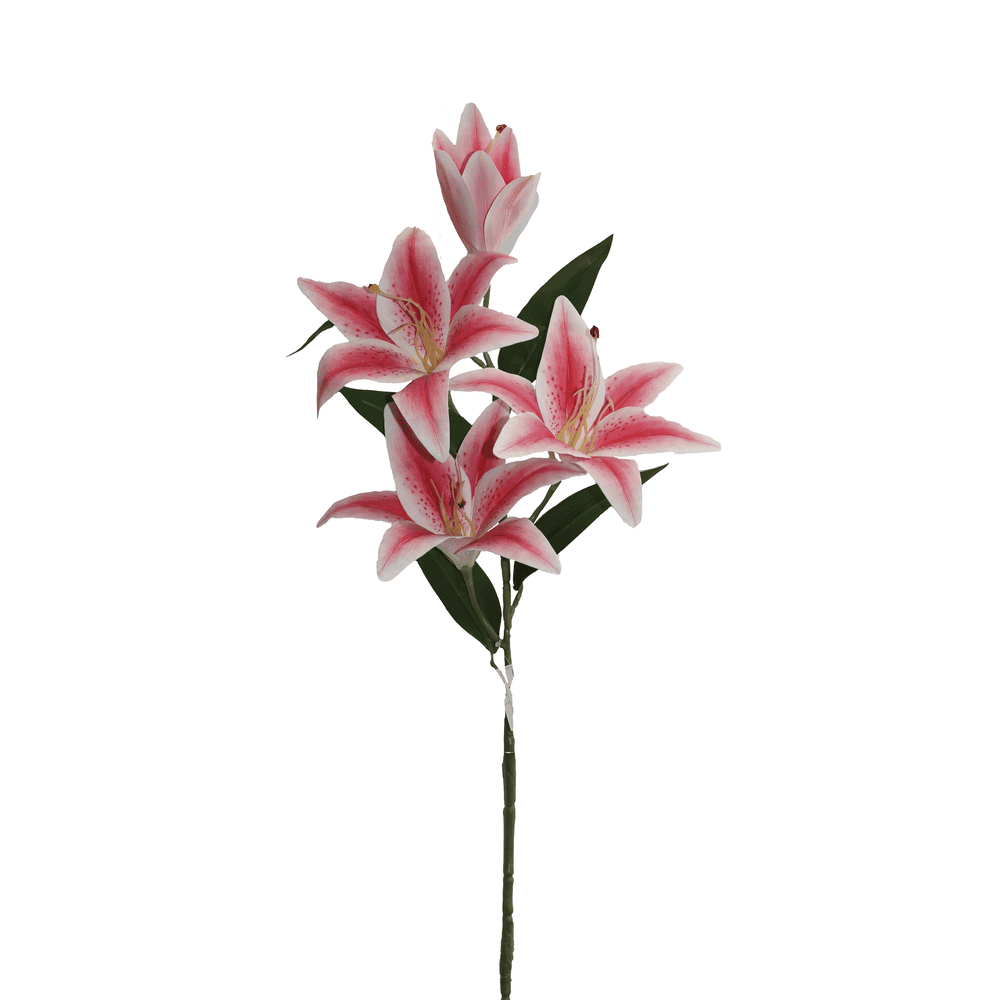 LIRIO DE 4 CABEZAS FUCSIA 80CM