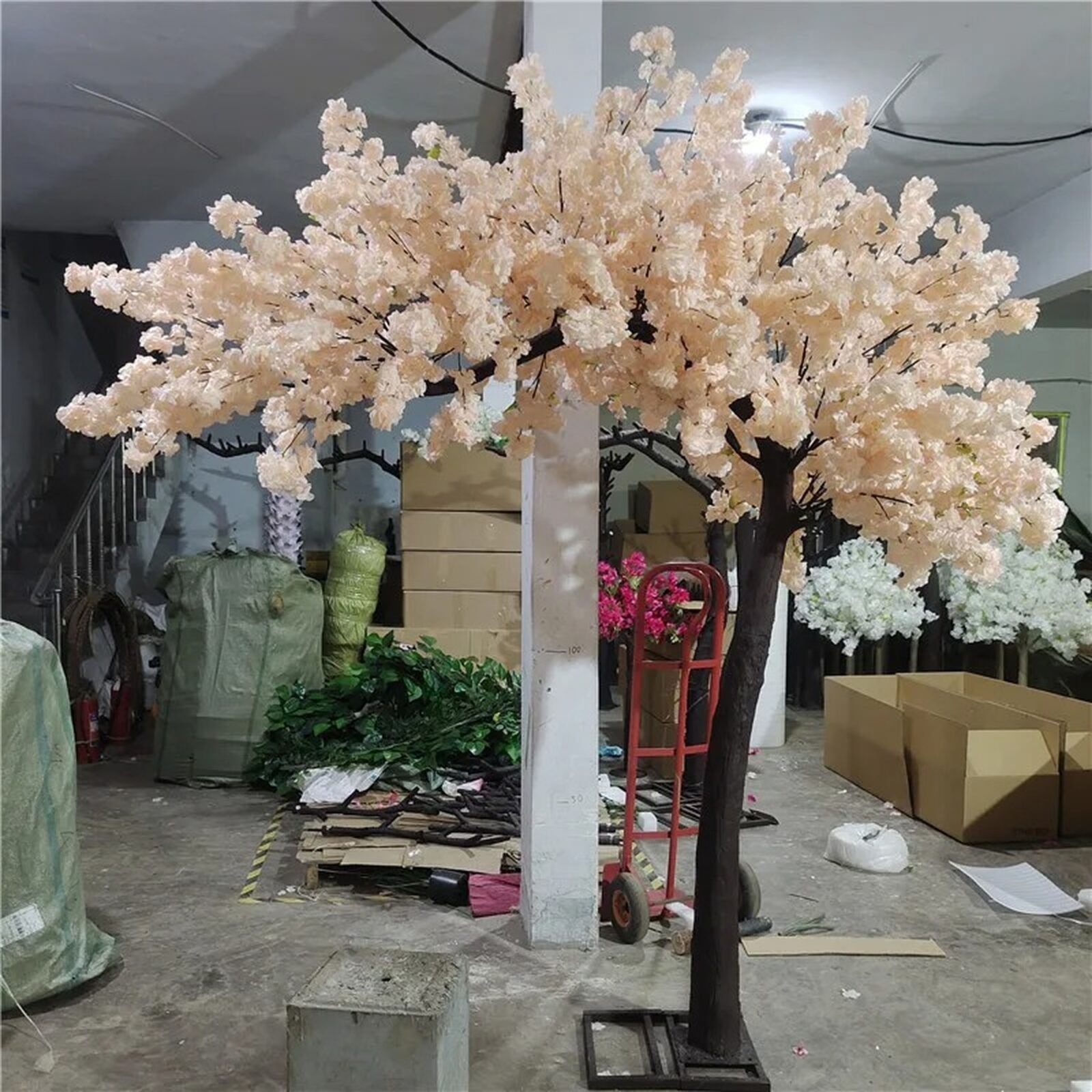 ARBOL CEREZO ARTIFICIAL 2MT DE 75 RAMAS MELOCOTON 200x200 CM - Imagen 5