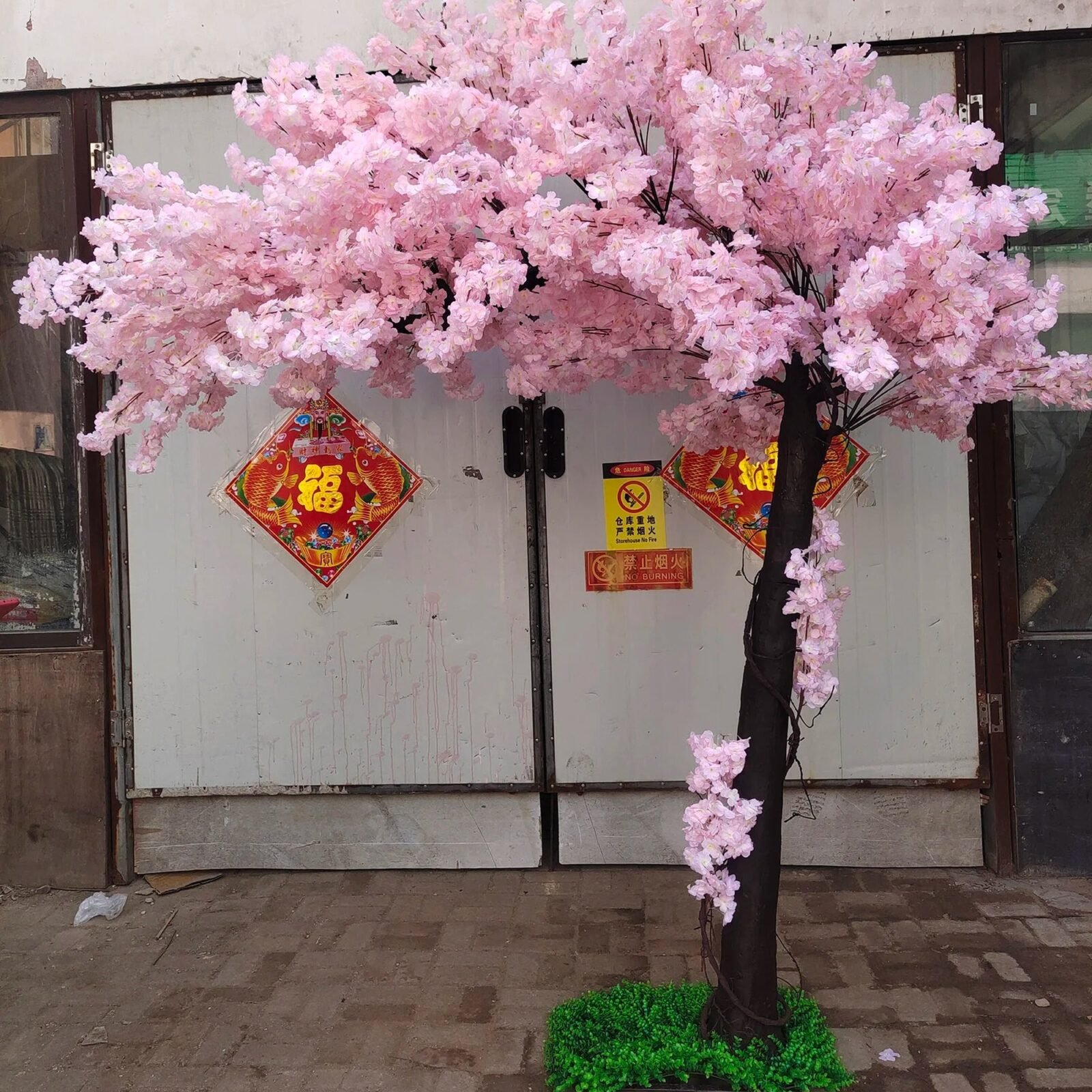 ARBOL CEREZO ARTIFICIAL 3MT DE 115 RAMAS ROSADO 300x270 CM - Imagen 3