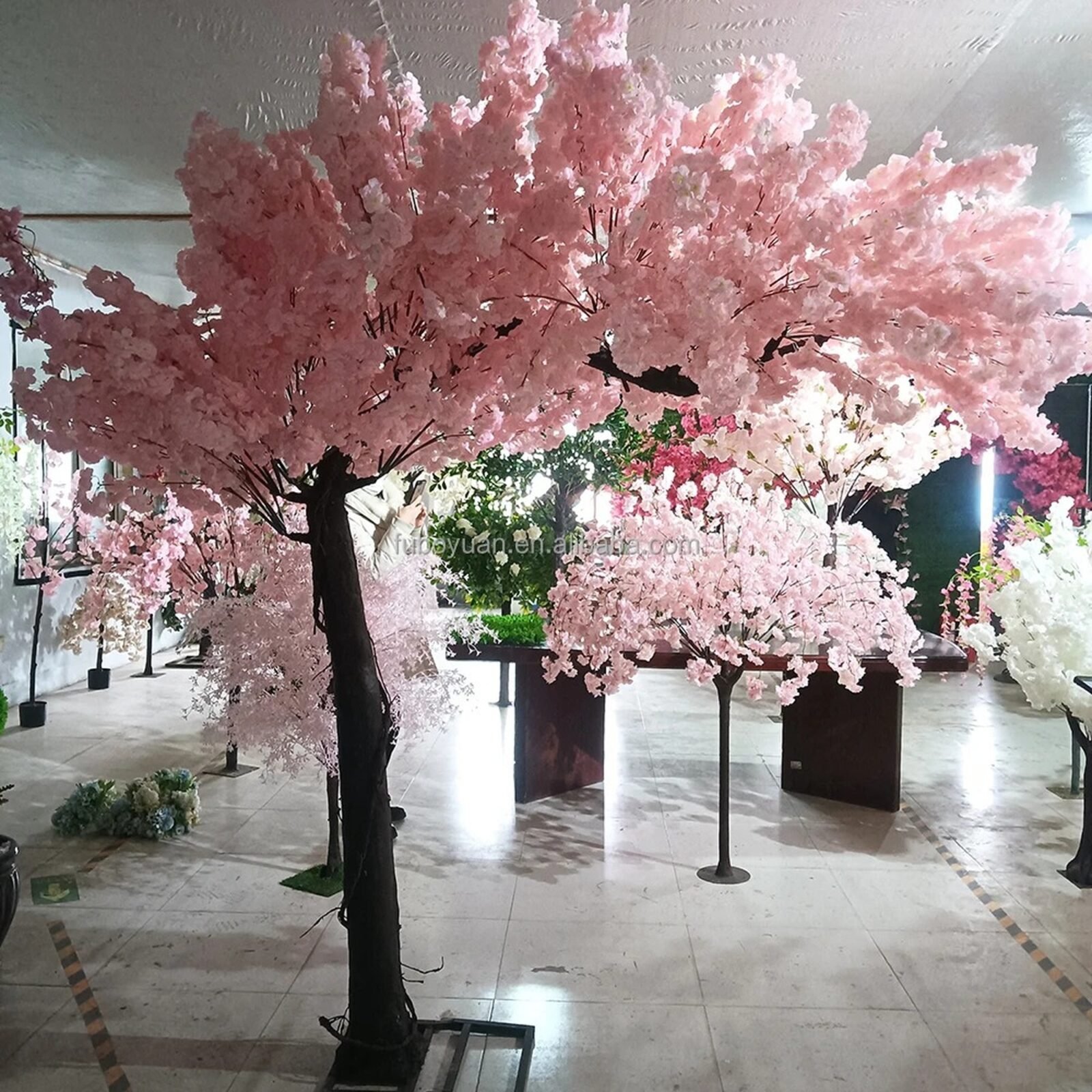 ARBOL CEREZO ARTIFICIAL 3MT DE 115 RAMAS ROSADO 300x270 CM - Imagen 6