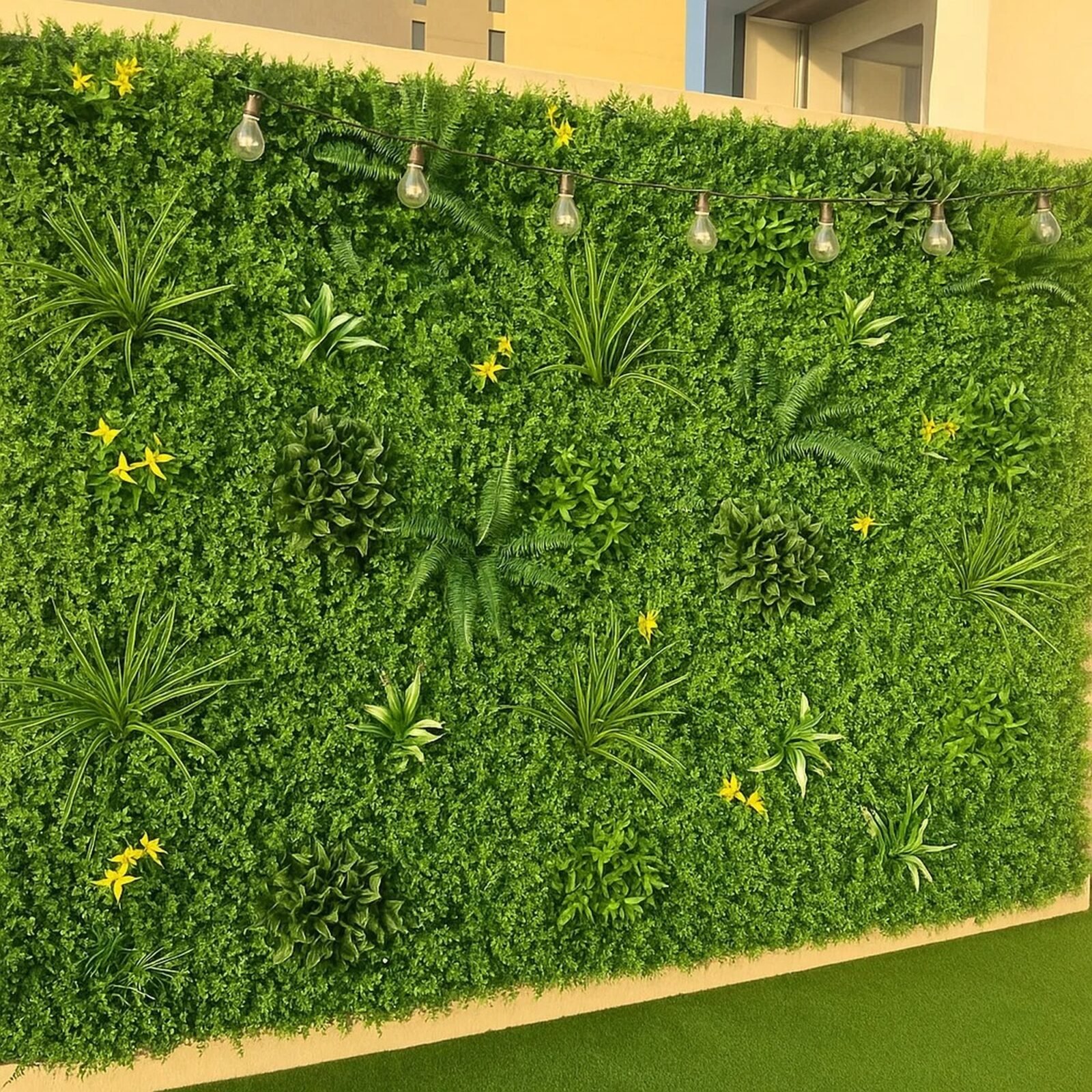 JARDIN VERTICAL VERDE HELECHO DENSO 100x100 - Imagen 3