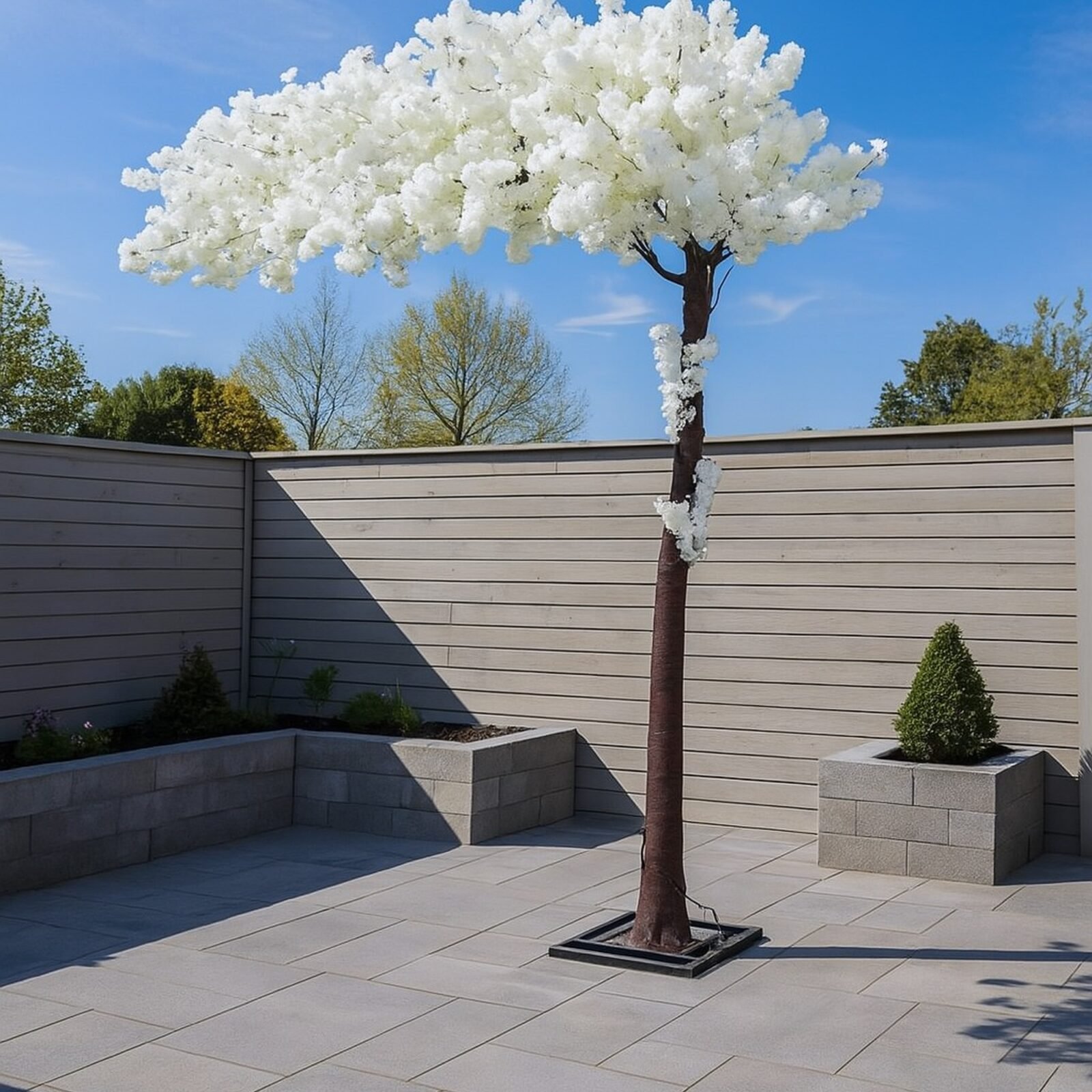 ARBOL CEREZO ARTIFICIAL 3MT DE 115 RAMAS BLANCO 300x270 CM - Imagen 3