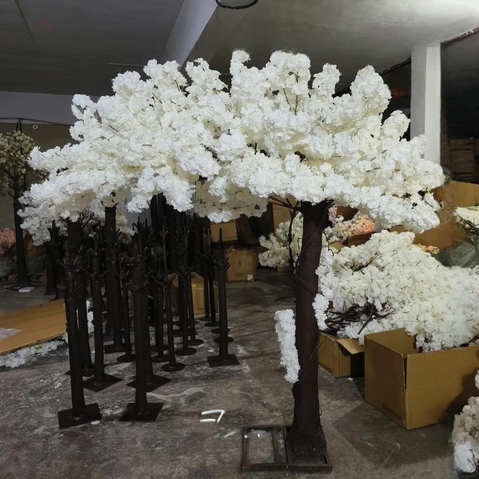 ARBOL CEREZO ARTIFICIAL 3MT DE 115 RAMAS BLANCO 300x270 CM - Imagen 9