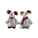 RATON FELPA 2 DISEÑOS ROJO/GRIS 16CM (SURTIDO Y PRECIO POR UNIDAD)