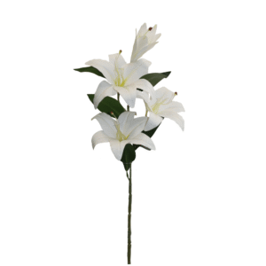 LIRIO DE 4 CABEZAS BLANCO 80CM