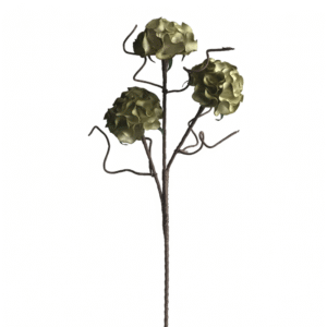 ESPIGA HORTENSIAS X 3 VERDE 100CM