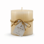 VELA AROMATICA RUSTICA CREMA 7.5CM VAINILLA