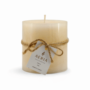 VELA AROMATICA RUSTICA CREMA 7.5CM VAINILLA