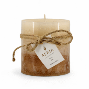 VELA AROMATICA TRICOLOR CREMA 7.5CM VAINILLA