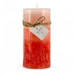VELA AROMATICA TRICOLOR ROSADA 15CM BERRY
