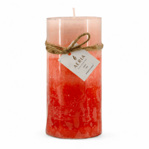 VELA AROMATICA TRICOLOR ROSADA 15CM BERRY