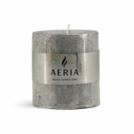 VELA PLATEADA CON ADORNO METALICO 7.5CM