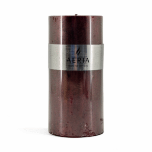 VELA ROJA CON ADORNO METALICO 15CM