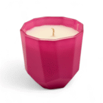 VELA BLANCA EN CRISTAL 9CM - MORADO CON AROMA BERRY