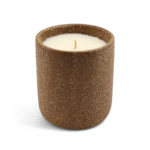 VELA EN VASIJA DE CERAMICA 10.2X11CM - PIEDRA CON AROMA VAINILLA