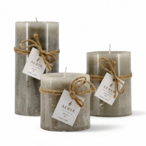 SET VELAS RUSTICAS CAFÉ 7.5CM, 10CM, 15CM AROMA MISS COCO