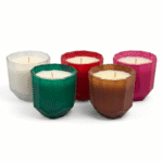 VELA BLANCA EN CRISTAL 9CM - COLORES SURTIDOS