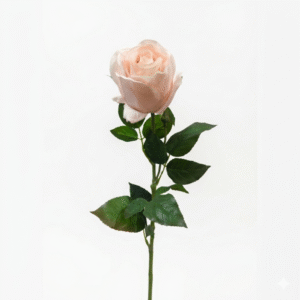 ROSA ROSADO PALIDO CON HOJITAS 68cm