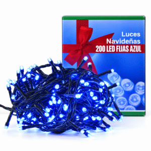 LUZ X 200 LED FIJAS-C VERDE-END C-AZUL