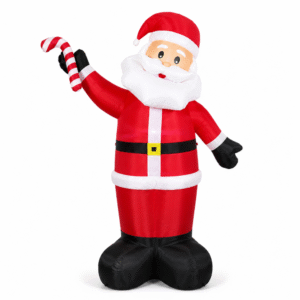 INFLABLE SANTA DE PIE CON BASTON DE DULCE 260CM