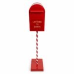 BUZÓN METÁLICO ROJO CON LETRAS DORADAS (67 CM)
