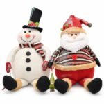 PRECIO POR UNIDAD SANTA/HOMBRE DE NIEVE RAYAS SENTADOS SURTIDO 45 CM