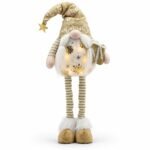 SANTA GNOMO DOR/LUCES PATAS AJUSTABLES 70 CM