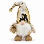 SANTA GNOMO DORADO CON LUCES 43 CM