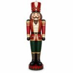 SOLDADO CASCANUECES GRANDE DE RESINA CON LUZ LED