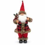 PAPÁ NOEL TRAJE ESCOCÉS CON CINTURÓN NEGRO 60 CM