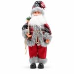 PAPÁ NOEL TRAJE Y GORRO ESCOCÉS 45 CM
