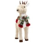 RENO DE PIE CON ADORNO NAVIDEÑO EN EL CUELLO 75 CM