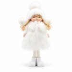 MUÑECA ÁNGEL DE PIE CON VESTIDO DE PLUMA 19*8*36 CM