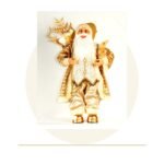 SANTA TRAJE DORADO CHALECO PLATA 60 CM