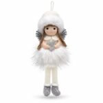 ÁNGEL BLANCO CON FIG. CORAZÓN 18 CM