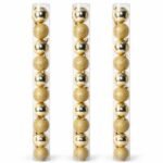 PACK X3 TUBO BOLAS X10 (BRI-ESC) 6CM DORADO