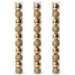 PACK X3 TUBO BOLAS X 10 BRIES 7CM DORADO