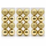 PACK X3 SET BOLAS X8 (BRI-ESC) 8CM DORADO