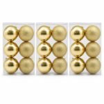 PACK X3 SET BOLAS X6 (BRI-ESC) 10CM DORADO