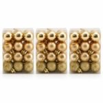 PACK X3 CAJA BOLAS X24 (BRI-ESC) 3CM DORADO
