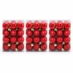PACK X3 CAJA BOLAS X24 (BRI-ESC) 3CM ROJO