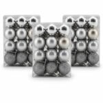 PACK X3 SET X 24 BOLAS 3 CM PLATEADO