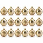 PACK X3 SET X 6 BOLAS 7 CM ARBOLES DORADO