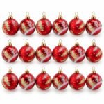 PACK X3 SET X 6 BOLAS 7 CM ARBOLES ROJO