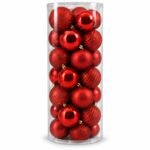 SET X 24 BOLAS DE 10 CM ROJO
