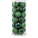 SET X 24 BOLAS DE 10 CM VERDE ESM