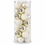 SET X 24 BOLAS DE 10 CM BEIGE
