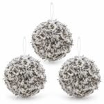 PACK X3 BOLA RATAN NEVADO 12cm