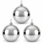 PACK X3 BOLA PLATEADO 20CM